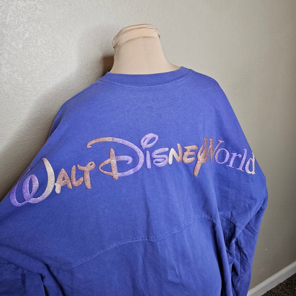 Walt Disney World 50th Anniversary Spirit Jersey Purple Glitter XXL Womens - Picture 2 of 7